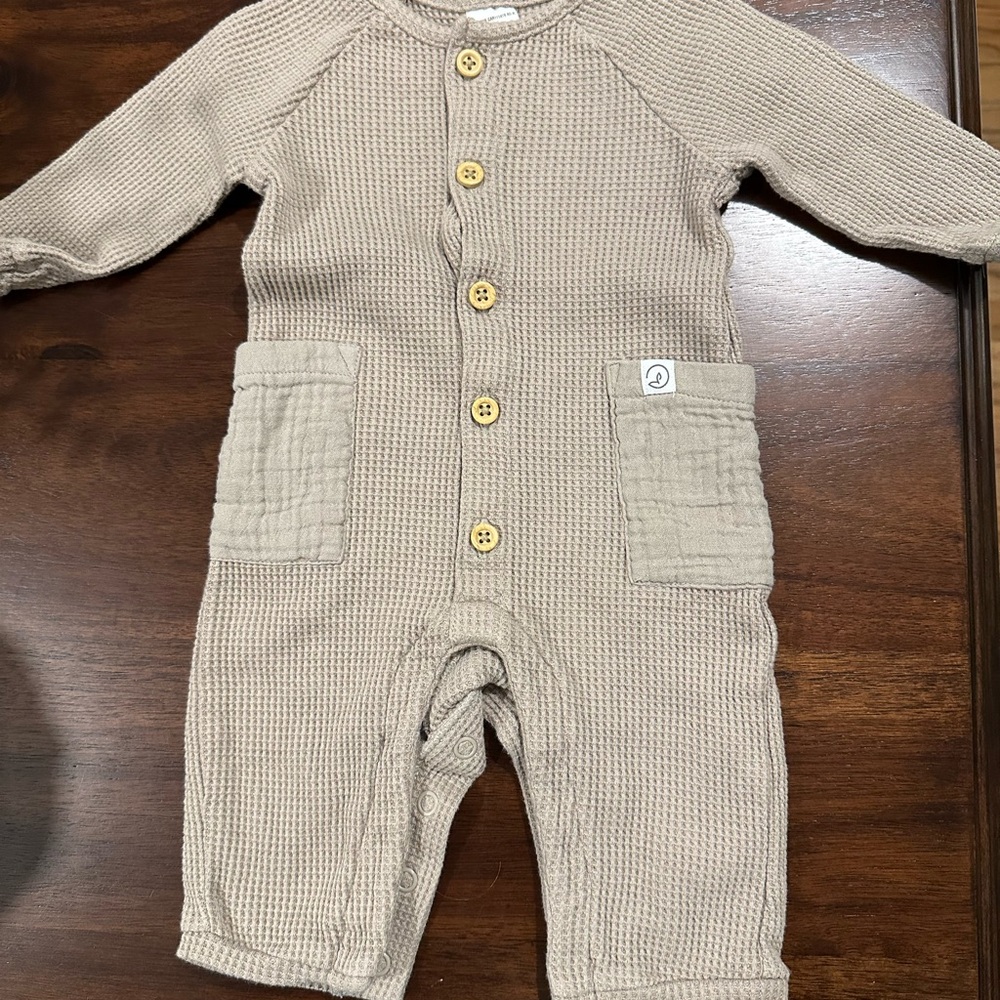 Cozy Knit Baby Onesie with Pockets